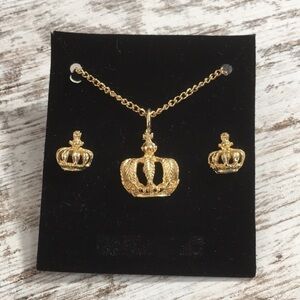 Royal crown Necklace and Earrings set